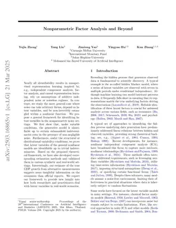 Nonparametric Factor Analysis and Beyond