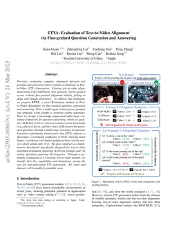 ETVA: Evaluation of Text-to-Video Alignment via Fine-grained Question Generation and Answering