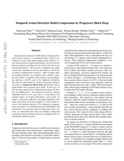 Temporal Action Detection Model Compression by Progressive Block Drop