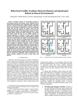 Behavioral Conflict Avoidance Between Humans and Quadruped Robots in Shared Environments