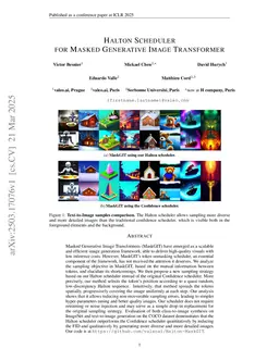 Halton Scheduler For Masked Generative Image Transformer