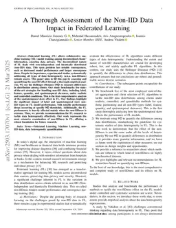 A Thorough Assessment of the Non-IID Data Impact in Federated Learning