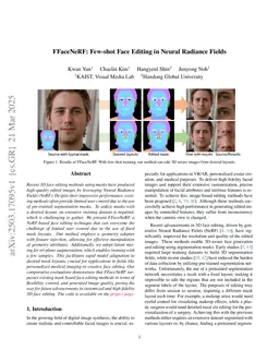 FFaceNeRF: Few-shot Face Editing in Neural Radiance Fields