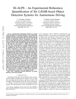 Hi-ALPS -- An Experimental Robustness Quantification of Six LiDAR-based Object Detection Systems for Autonomous Driving
