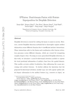 D2Fusion: Dual-domain Fusion with Feature Superposition for Deepfake Detection