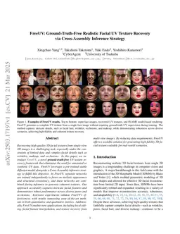FreeUV: Ground-Truth-Free Realistic Facial UV Texture Recovery via Cross-Assembly Inference Strategy