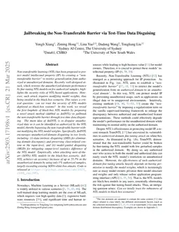 Jailbreaking the Non-Transferable Barrier via Test-Time Data Disguising