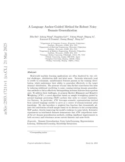 A Language Anchor-Guided Method for Robust Noisy Domain Generalization