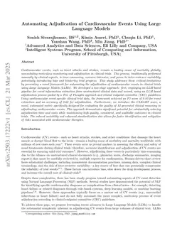 Automating Adjudication of Cardiovascular Events Using Large Language Models