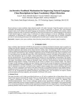 An Iterative Feedback Mechanism for Improving Natural Language Class Descriptions in Open-Vocabulary Object Detection