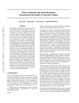 What's Producible May Not Be Reachable: Measuring the Steerability of Generative Models