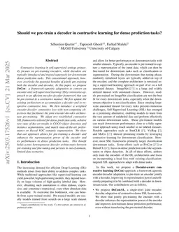 Beyond the Encoder: Joint Encoder-Decoder Contrastive Pre-Training Improves Dense Prediction