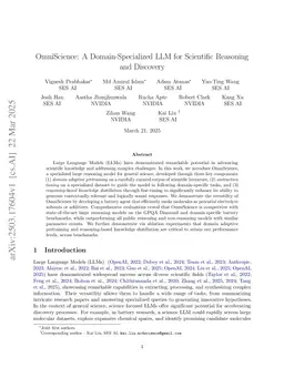 OmniScience: A Domain-Specialized LLM for Scientific Reasoning and Discovery