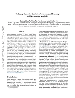 Reducing Class-wise Confusion for Incremental Learning with Disentangled Manifolds