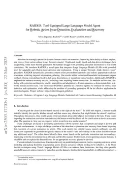 RAIDER: Tool-Equipped Large Language Model Agent for Robotic Action Issue Detection, Explanation and Recovery