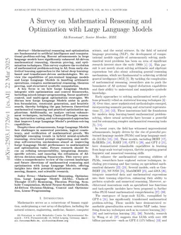 A Survey on Mathematical Reasoning and Optimization with Large Language Models