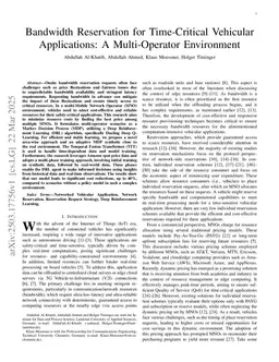 Bandwidth Reservation for Time-Critical Vehicular Applications: A Multi-Operator Environment