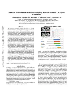 MEPNet: Medical Entity-balanced Prompting Network for Brain CT Report Generation