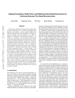 Learning to Align and Refine: A Foundation-to-Diffusion Framework for Occlusion-Robust Two-Hand Reconstruction