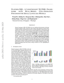Feather-SQL: A Lightweight NL2SQL Framework with Dual-Model Collaboration Paradigm for Small Language Models