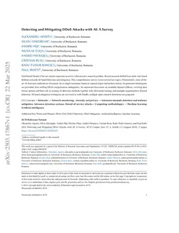 Detecting and Mitigating DDoS Attacks with AI: A Survey