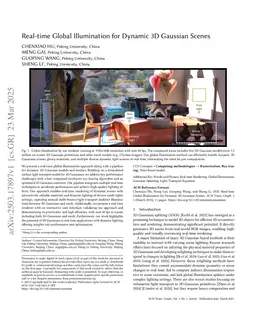 Real-time Global Illumination for Dynamic 3D Gaussian Scenes