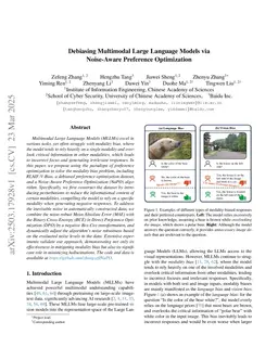 Debiasing Multimodal Large Language Models via Noise-Aware Preference Optimization