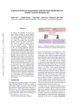 Experience Retrieval-Augmentation with Electronic Health Records Enables Accurate Discharge QA