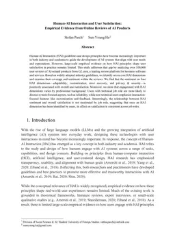 Human-AI Interaction and User Satisfaction: Empirical Evidence from Online Reviews of AI Products