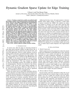 Dynamic Gradient Sparse Update for Edge Training