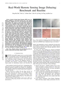 Real-World Remote Sensing Image Dehazing: Benchmark and Baseline