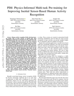 PIM: Physics-Informed Multi-task Pre-training for Improving Inertial Sensor-Based Human Activity Recognition