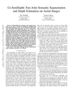 Co-SemDepth: Fast Joint Semantic Segmentation and Depth Estimation on Aerial Images