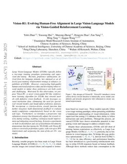 Vision-R1: Evolving Human-Free Alignment in Large Vision-Language Models via Vision-Guided Reinforcement Learning
