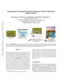 OmnimatteZero: Fast Training-free Omnimatte with Pre-trained Video Diffusion Models