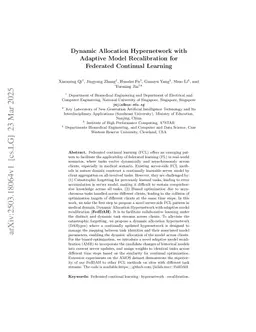 Dynamic Allocation Hypernetwork with Adaptive Model Recalibration for FCL