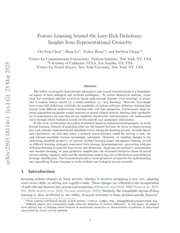 Feature Learning beyond the Lazy-Rich Dichotomy: Insights from Representational Geometry