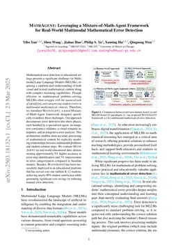 MathAgent: Leveraging a Mixture-of-Math-Agent Framework for Real-World Multimodal Mathematical Error Detection