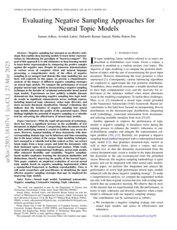 Evaluating Negative Sampling Approaches for Neural Topic Models