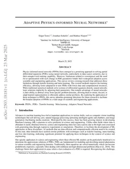 Adaptive Physics-informed Neural Networks: A Survey