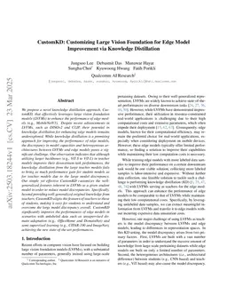CustomKD: Customizing Large Vision Foundation for Edge Model Improvement via Knowledge Distillation