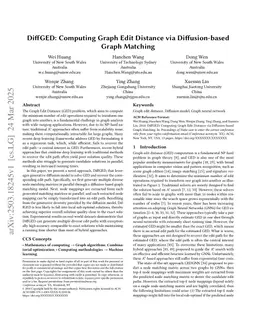 DiffGED: Computing Graph Edit Distance via Diffusion-based Graph Matching