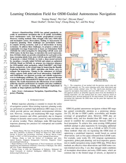 Learning Orientation Field for OSM-Guided Autonomous Navigation