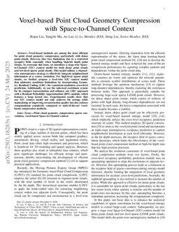 Voxel-based Point Cloud Geometry Compression with Space-to-Channel Context