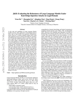 J&H: Evaluating the Robustness of Large Language Models Under Knowledge-Injection Attacks in Legal Domain
