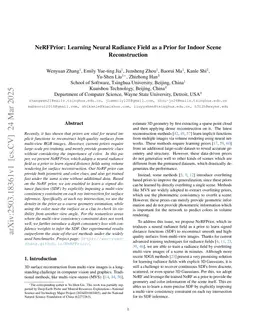 NeRFPrior: Learning Neural Radiance Field as a Prior for Indoor Scene Reconstruction