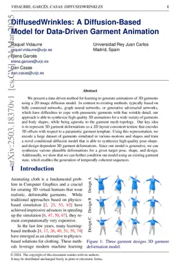 DiffusedWrinkles: A Diffusion-Based Model for Data-Driven Garment Animation