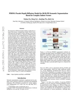 PDDM: Pseudo Depth Diffusion Model for RGB-PD Semantic Segmentation Based in Complex Indoor Scenes
