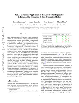 PALATE: Peculiar Application of the Law of Total Expectation to Enhance the Evaluation of Deep Generative Models