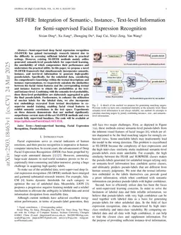 SIT-FER: Integration of Semantic-, Instance-, Text-level Information for Semi-supervised Facial Expression Recognition